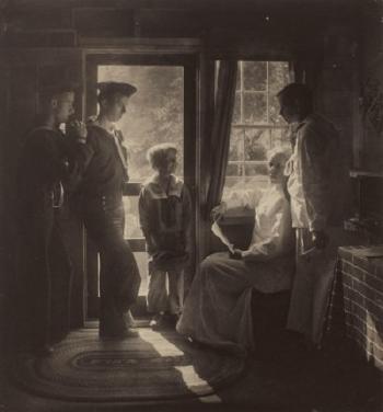 Sunshine In The House (Clarence H. White And Family) by 
																	Gertrude Kasebier
