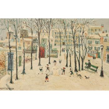 Jeux d'enfants sur la neige by 
																	Jean Raffy le Persan