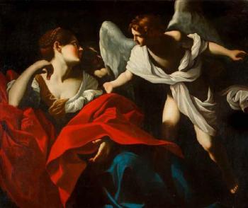 Agar et l'ange by 
																	Giovanni Lanfranco