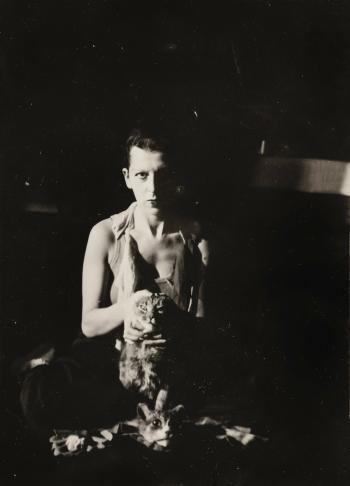Selfportrait With Cat by 
																	Claude Cahun