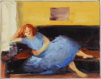 Girl on the Couch by 
																	Monika Rossa