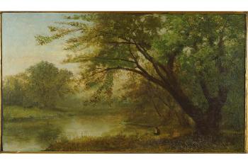 A Misty Morning by 
																			George Inness