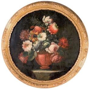Paire De Bouquets De Fleurs Dans Un Vase. by 
																			Michele Antonio Rapous