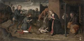 L'Adoration des bergers by 
																			Macrino d'Alba
