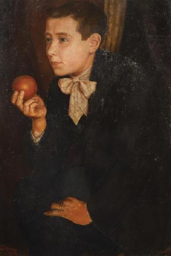 Jeune homme à l’orange by 
																	Juan de la Cruz Perez Espolita