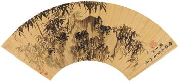 Bamboo And Rock by 
																	 Zhou Tianqiu