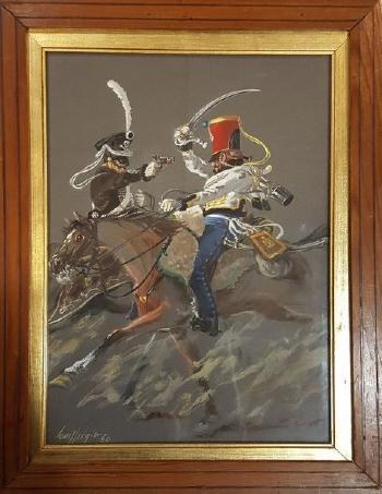 Charge de cavalerie by 
																	Louis Fregier