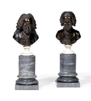 Voltaire; Diderot by 
																			Pierre Philippe Thomire