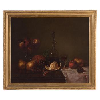 Tabletop still life by 
																			Edward Chambers Leavitt