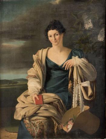 Portrait présumé d’une demoiselle Harpin by 
																	Claude Marie Dubufe