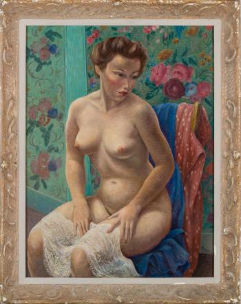 Seated nude by 
																			Emil Ganso