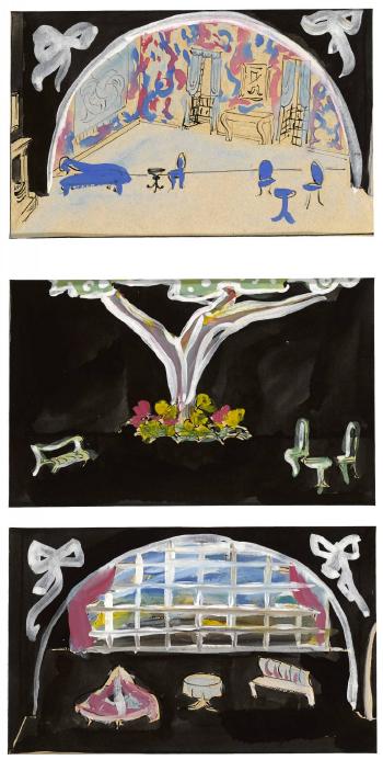 Three Set Designs For Oscar WildeS The Importance Of Being Ernest Set Design For Francis StuartS Strange Guest And One Other by 
																			Anne Yeats
