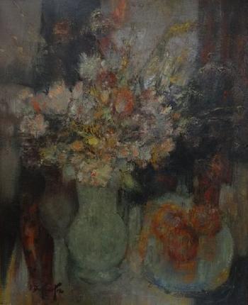 Bouquet de fleurs by 
																	Pierre Eugene Duteurtre