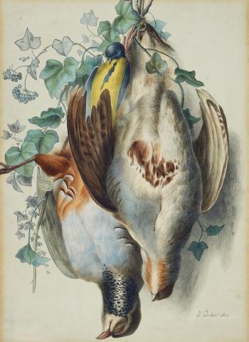 Still Life with Partridges and Ivy by 
																	 Reekers