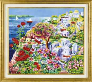 L'albero rosa a Santorini by 
																	Athos Faccincani