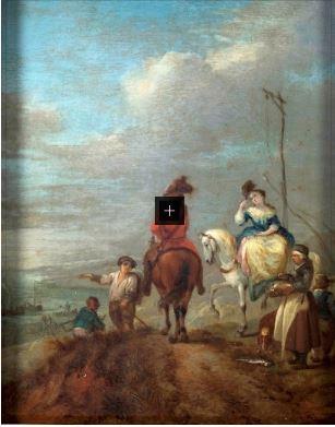 Cavaliere e dama a cavallo by 
																	Karel van Valens