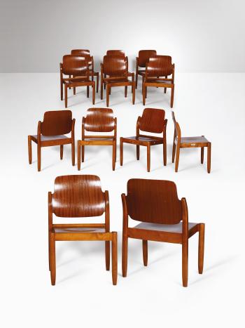 Twelve chairs mod. Akerbloms Stolar by 
																			Gunnar Ekelof
