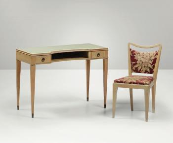 Set of chair with desk by 
																	 Vittorio Bega