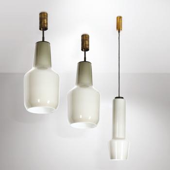 Three ceiling lights by 
																			Massimo Vignelli