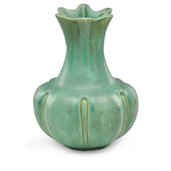 Squash blossom vase by 
																			 Teco Pottery