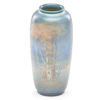 Scenic Vellum vase by 
																			Edward Timothy Hurley