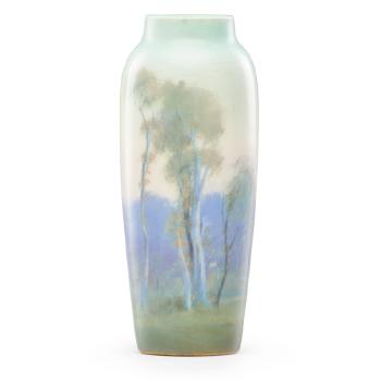 Scenic Vellum vase by 
																			Frederick Rothenbusch