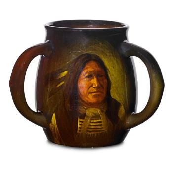 Ogallala American Indian portrait mug by 
																			Harriet Wilcox