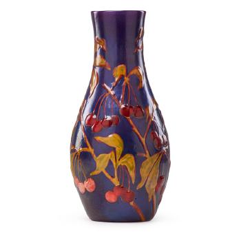 Vase with cherries by 
																			 Zsolnay Porcelain Manufacture