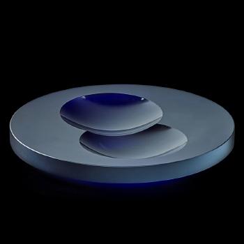 Untitled (Blue Plate with Two Indentations) by 
																			Frantisek Vizner