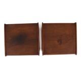 A pair of teak side tables by 
																			Mogens Kold