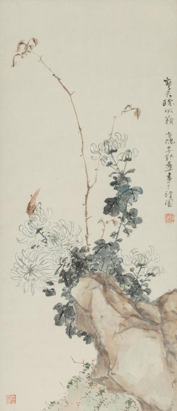 Chrysanthemum and Insects by 
																			 Li Yewu