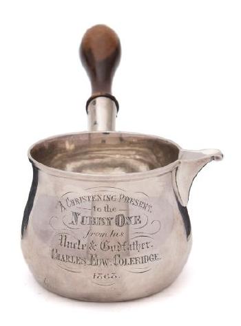 A George III silver brandy warmer by 
																	William Frisbee