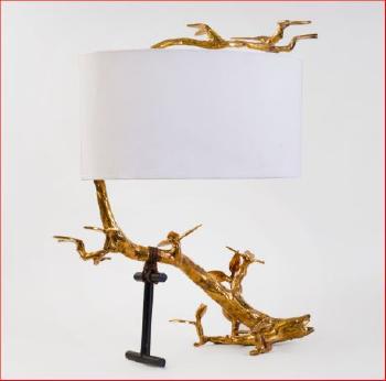 Jonathan Adler Cast Brass Kyoto Table Lamp by 
																			Jonathan Adler Lucite