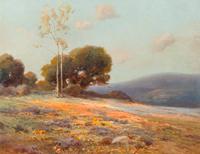 Atmospheric landscape with wildflowers by 
																	Angel Espoy