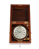 A cased nautical chronometer clock John Bliss & Co. by 
																	 John Bliss & Co