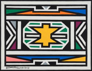 Ndebele patterns by 
																	Esther Mahlangu