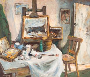 The artist's studio by 
																	Alexander Rose-Innes