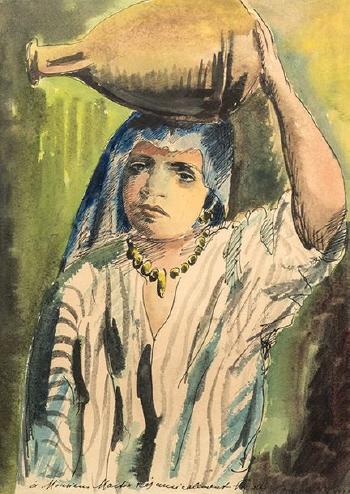 Jeune femme orientale by 
																	Adolphe Feder