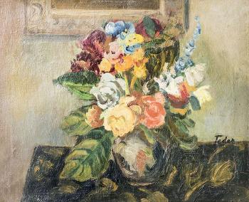 Bouquet de fleurs by 
																	Adolphe Feder