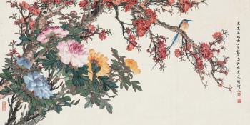 Bird and Flowers by 
																	 Zhang Shaoshi