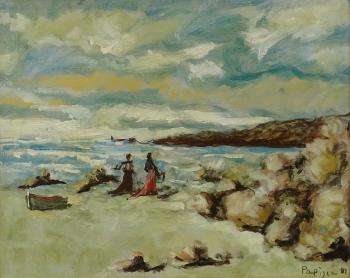 Figures at the shore by 
																			Pascal Papisca