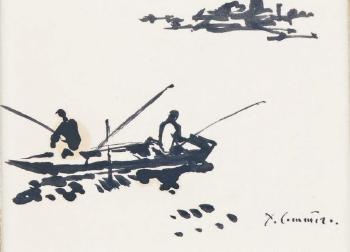Sur le ring; À la pêche; Paysage by 
																			Jean Yves Commere