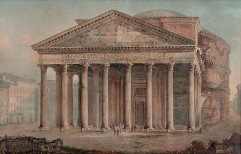 Vue du Panthéon à Rome by 
																			Franz Kaisermann