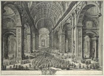 St Peter'S Square; St Peter'S Interior by 
																	Giuseppe Vasi