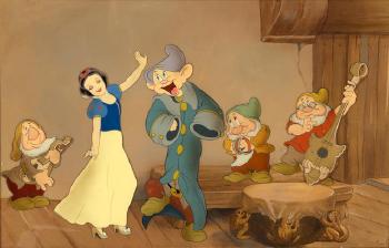A Celluloid From Snow White and the Seven Dwarfs by 
																	 Walt Disney Studios
