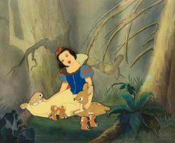 A Celluloid of Snow White Fromsnow White and the Seven Dwarfs by 
																	 Walt Disney Studios