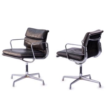 Two 'Soft Pad Group' desk chairs by 
																			 ICF Cadsana