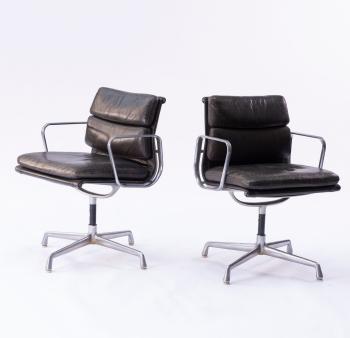 Two 'Soft Pad Group' desk chairs by 
																			 ICF Cadsana