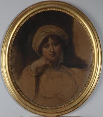 Unfinished Portrait Of Mary, Countess of Northesk by 
																			George Henry Harlow