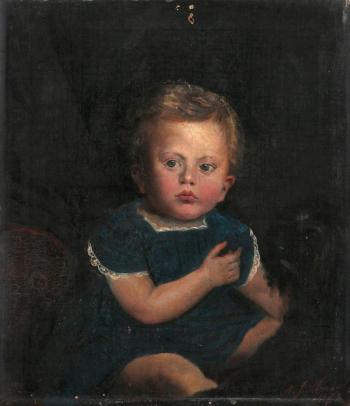 Seated Child by 
																	Adrien Jean Madiol